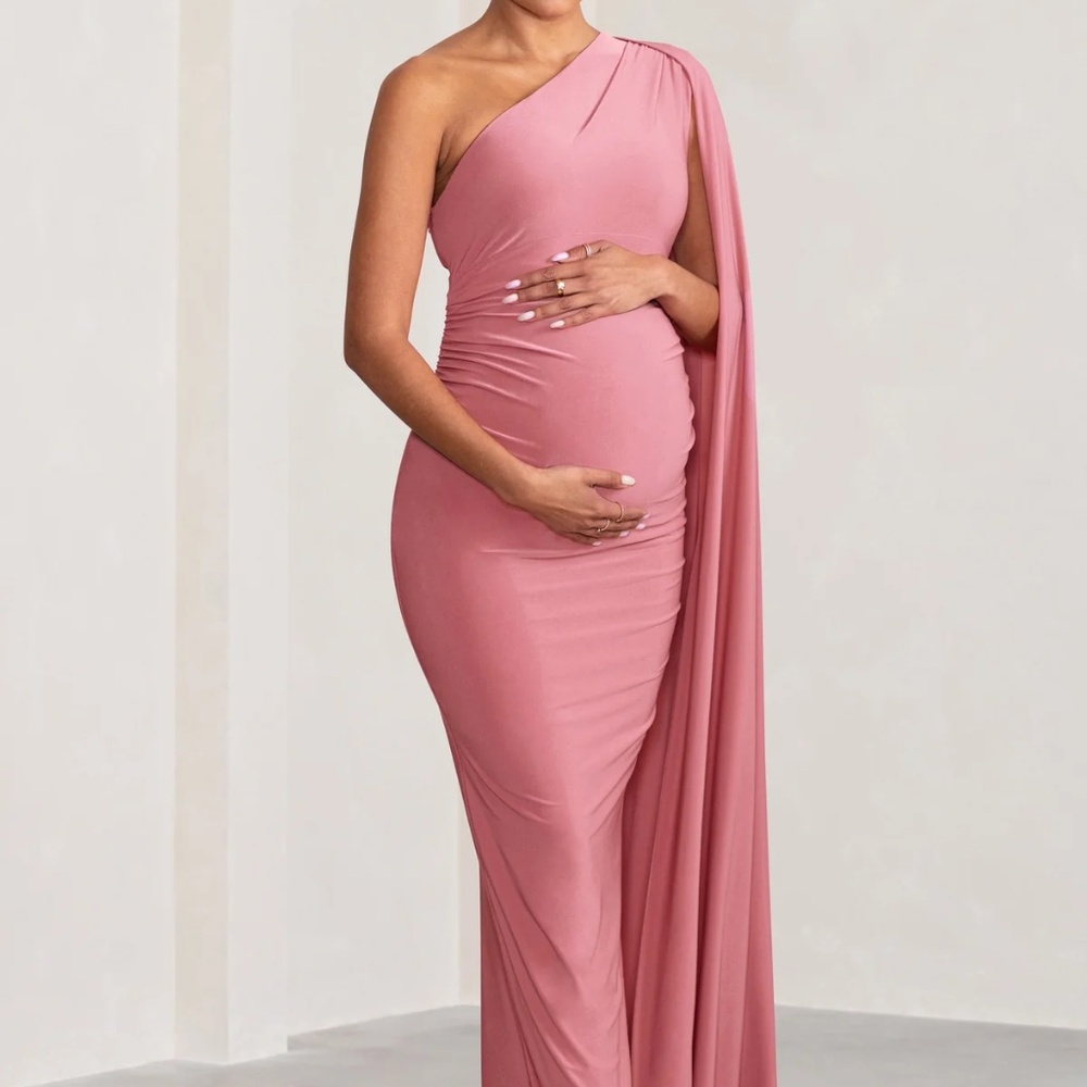 NWT Club L London AMARYLLIS  Blush Pink Maternity Dress